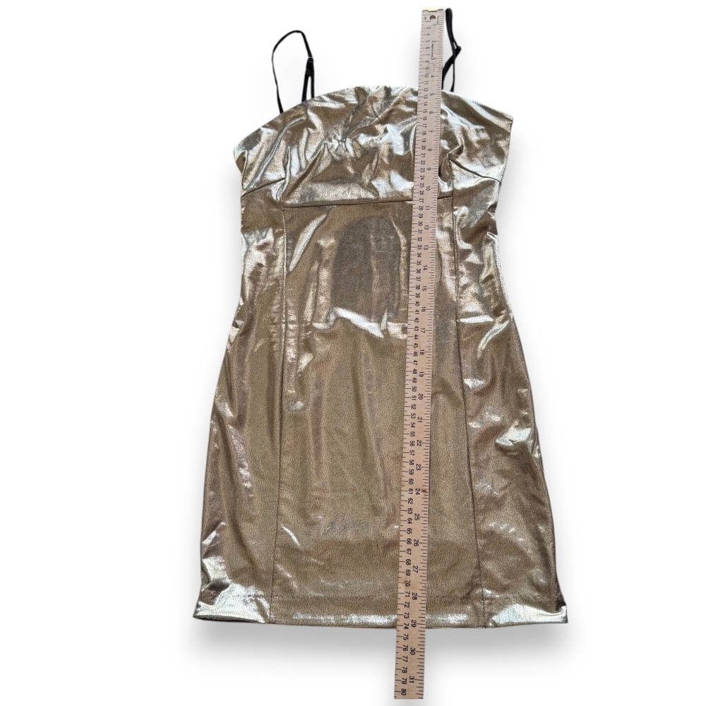 FOREVER 21 metallic gold bodycon dress size S - Picture 7 of 9